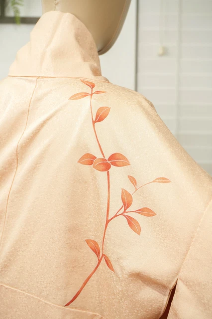 Dear Vanilla Japanese Silk Kimono Women's Robe Gown Authentic Japan Vintage Mint 11