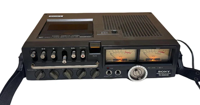 SONY TC-3000SD CASSETTE Recorder with AC-12 Adapter Vintage