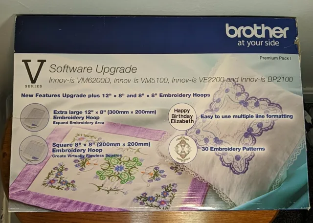 Marcos aros de actualización de software serie V Brother SAVRVUGK1 12""x8"" y 8""x8