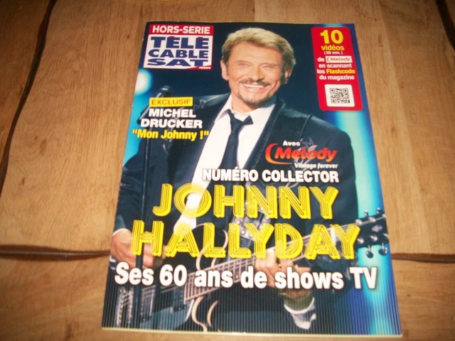 Cravate Collector Johnny Hallyday - Noire Et Blanche, Polyester, Occasion En Bon état