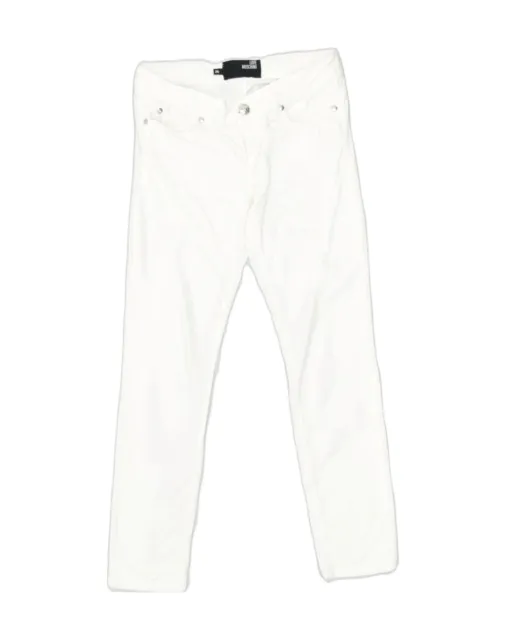 MOSCHINO Womens Skinny Jeans W30 L27 White Cotton ML08