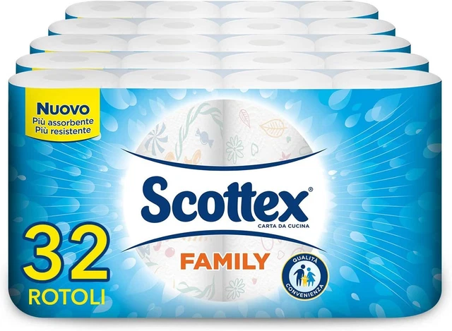 Scottex Casa Family Carta Da Cucina, 32 Unità (Confezione da 1), Bianco
