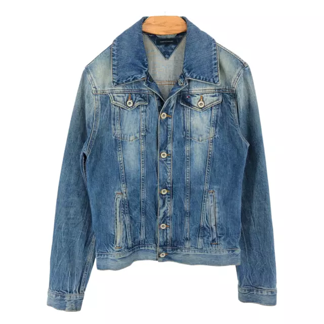 Tommy Hilfiger da Bambino Bambina Stile Camionista Jeans Giacca Misura 16 Y.O