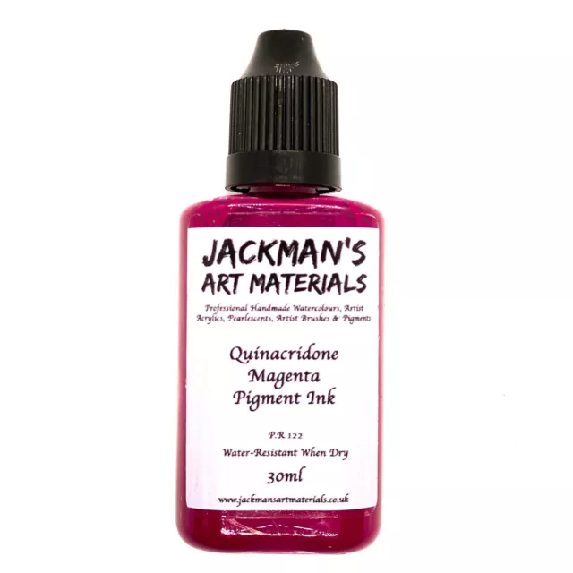 Quinacridone Magenta Drawing Ink Water Resistant 30ml - Jackman’s Art Materials