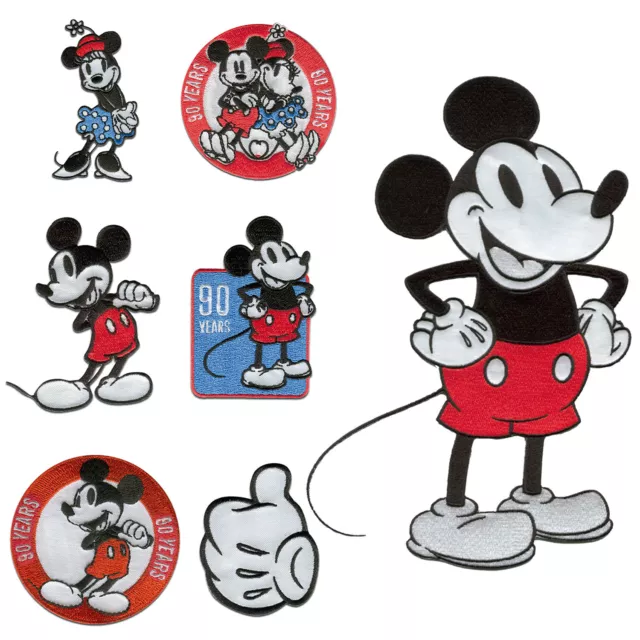 Aufnäher Bügelbild Mickey Mouse 90 Jahre Sonderedition Disney Patch Applikation