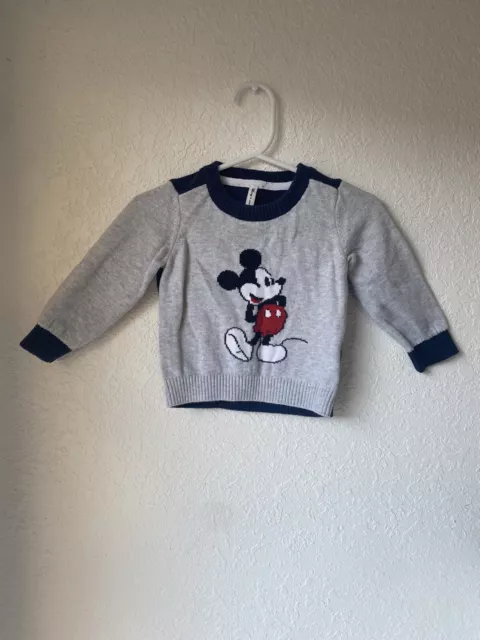 Janie and Jack Disney Mickey Mouse Sweater Sz 6-12 mths