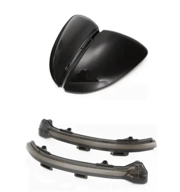 KYYET Calotta per specchietto laterale compatibile con Fiat 500 2007-2020 (nero lucido