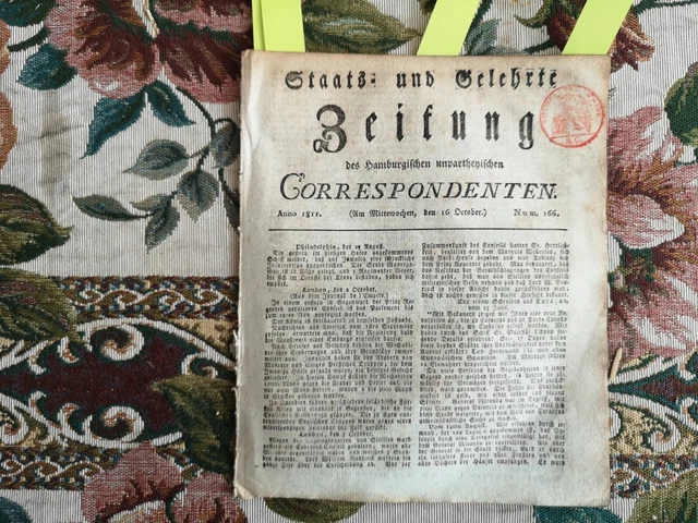 1811 Zeitung  166 Utrecht Weimar Wieland Lecoq Loschwitz Schloss Wiesenburg