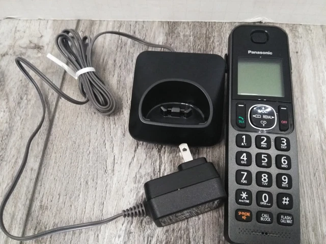 Panasonic model no. KX-TGFA30  telephone handset & base (black)