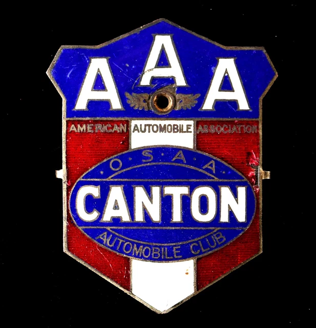 USA American Automobile Association AAA CANTON car  badge emblem
