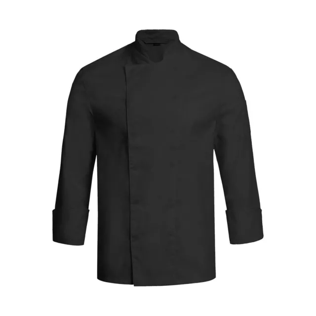 Chaqueta de cocina Greiff botones ocultos negros ropa de trabajo Gastro