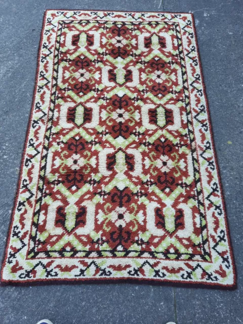 60er Alfombra Vintage Oriental Kilim Anudada a Mano Carpet Manta Shag 195x110 50