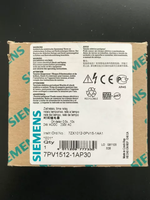 Siemens 7PV1512-1AP30 Zeitrelais