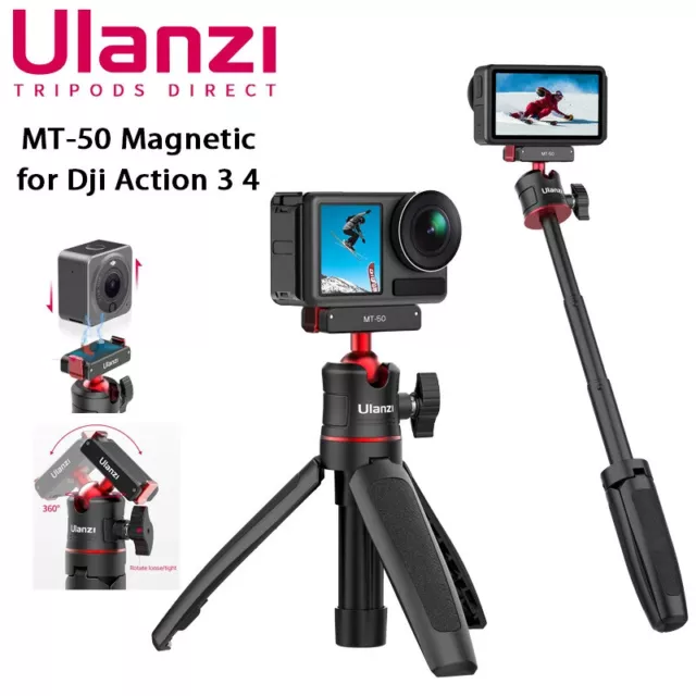 Ulanzi MT-50 Portable Selfie Stick Tripod Stand Magnetic For DJI Action 4 3 2