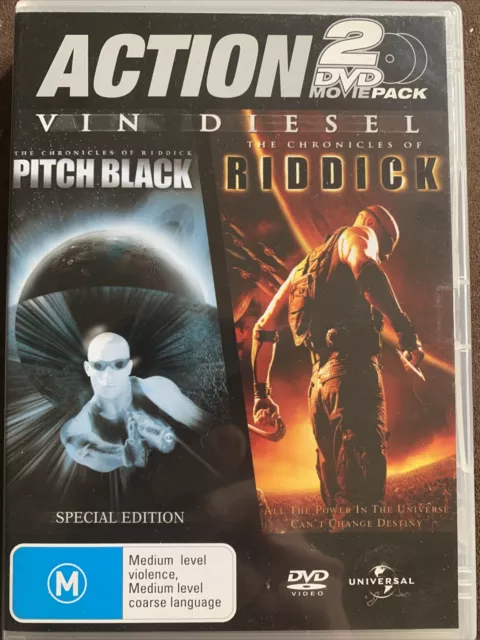 DVD: Pitch Black + The Chronicles Of Riddick - Vin Diesel 2 DVD Movie Pack
