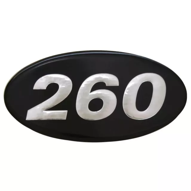 Rinker Boat Raised Decal | 6 1/2 x 3 3/8 Inch 260 Black Silver