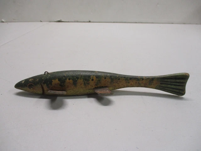 RARE Vintage c 1920s Spearing Ice Fishing Decoy Lure - Metal Folk Art? Fish