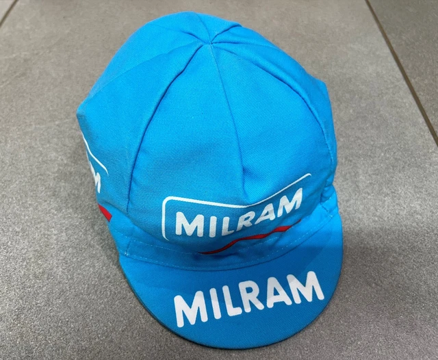 Casquette Cap Officielle Vermarc Bleue Ciel Velo Cyclisme Team Sponsor Milram