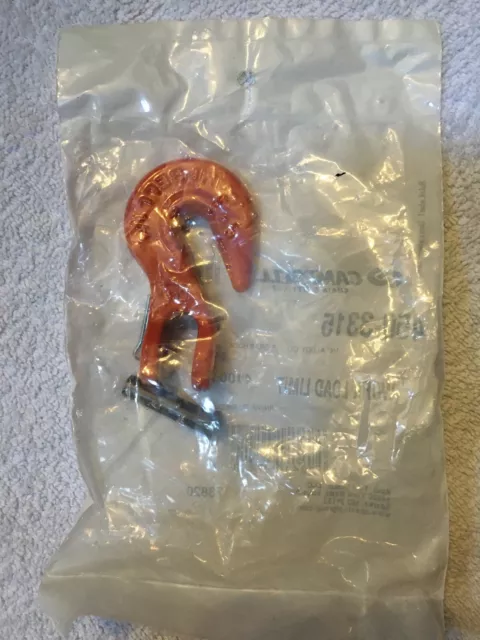 Campbell 450-3315, 1/4” Grab Hook Clevis, Alloy Steel Orange 4100lbs 30/43 Grade