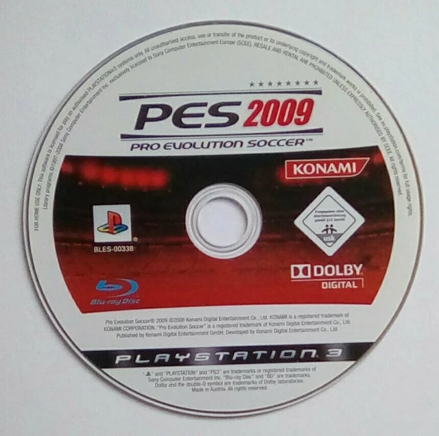 *DISK ONLY* Pro Evolution Soccer 2009 PES Football Playstation 3 Three PS3 PS