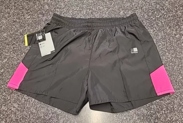 Ladies Karrimor Black Run Shorts Size Uk 16. Bnwt.