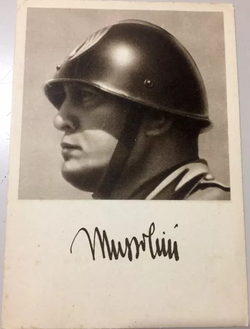 Cartolina originale BENITO MUSSOLINI UFFICIO STORICO MILIZIA 1936 FASCISMO -355