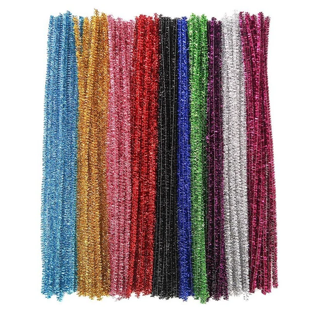 400 piezas limpiadores de tuberías 10 colores surtidos tallos de oruga suministros artesanales GlittX6