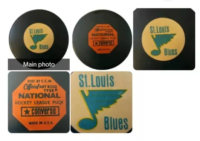 St. Louis Blues Vintage Art Ross Converse Ccm Tyer  Official Game Puck Mfg. Usa