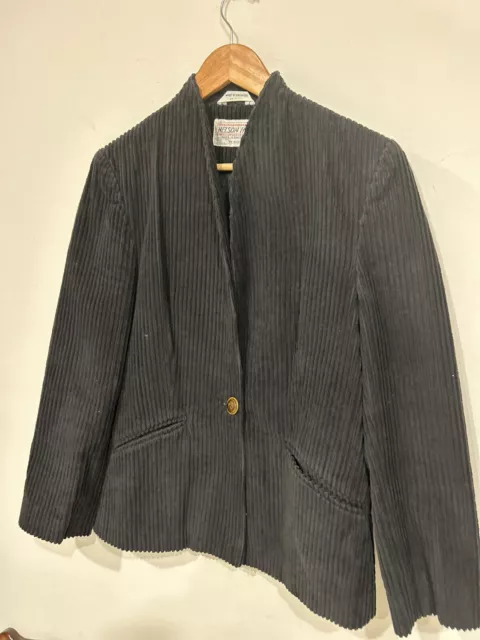 Vintage Nelson Hall Womens Corduroy  Jacket  Black Sizes In Description Lined