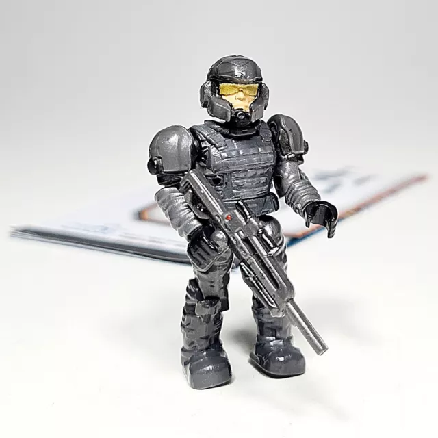 2013 Mega Bloks Halo Figurine Unsc Marine Soldat / Trooper + Weapon / Sheet