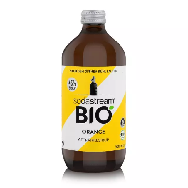 Sodastream Bio Getränkesirup Orange 500ml - Sirup mit -45% Zucker (1er Pack)