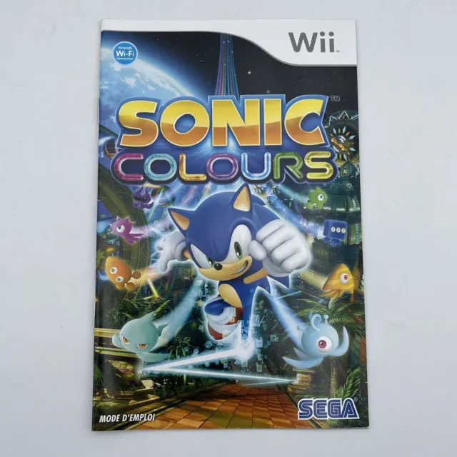 Notice Livret Mode D’emploi Du Jeu Nintendo Wii FRA Sonic Colours