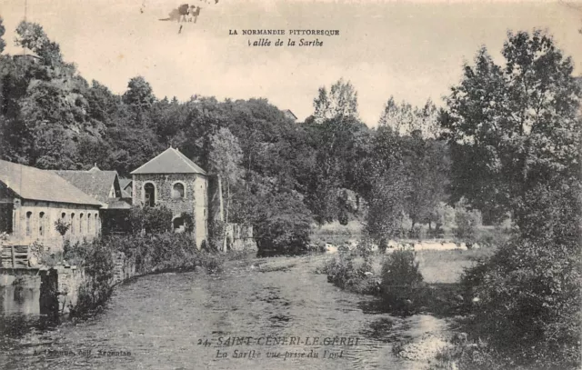 CPA SAINT-CENERI-LE-GERET - La sarthe vue prise du Pont