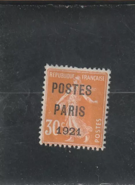 L5713 FRANCE TIMBRE PREOBLITERE  N° Y&T 27 " Type Semeuse " NEUF* MH