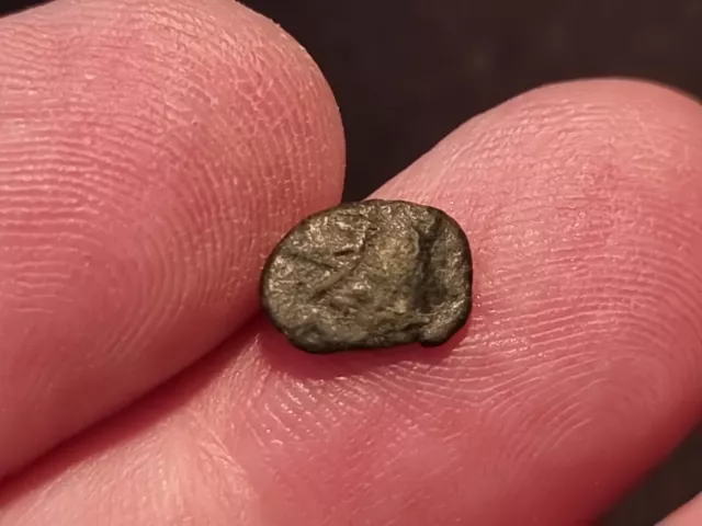 Roman bronze unresearched minim coin in uncleaned condition found UK. LA155s