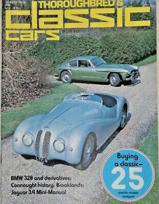 Thoroughbred & Classic Cars Magazine  Aug 1975 Connaught Jag 3.4 NSU Bob Gerard