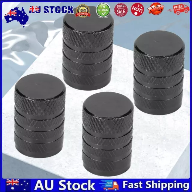 AU 4Pcs Tire Air Caps Leak-Proof Tyre Rim Stem Cover for Auto Truck (Black)