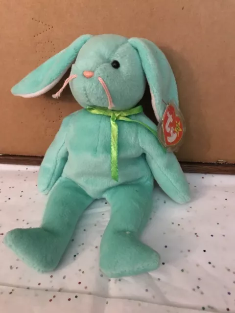 Ty Beanie Baby Hippity Mint Green Bunny Rabbit w/Mint Tags!