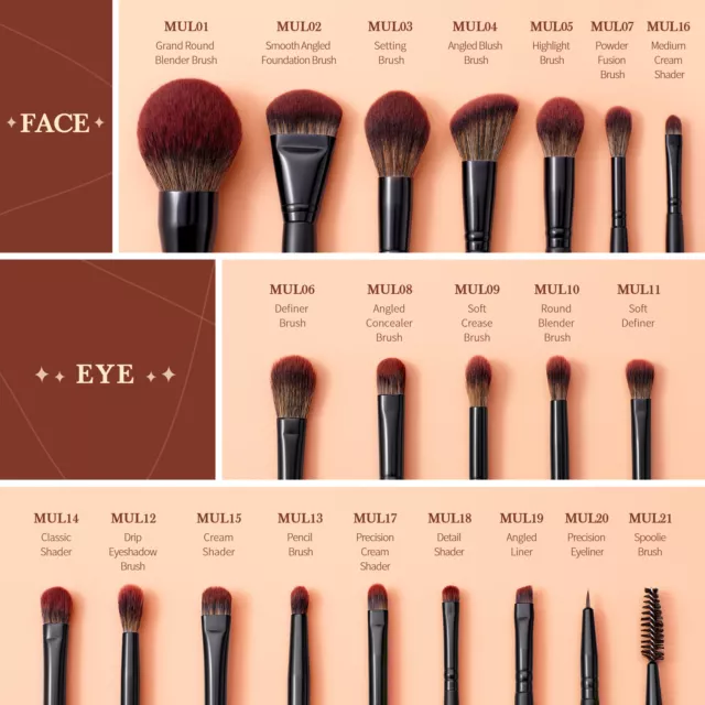 Jessup Makeup Brushes Set 21Pcs Face Foundation Eyeshadow Make up Blush Brush 2