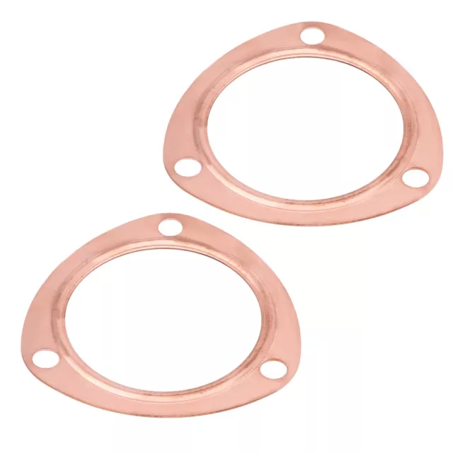 ♡2pcs 3inch Copper Header Exhaust Collector Gaskets Reusable For BBC 302 350