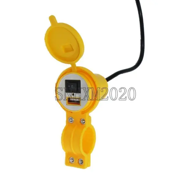 Motorcycle Round 7/8"Inch Bar End USB Chargers for Bobber Cafe Racer Bike Yellow