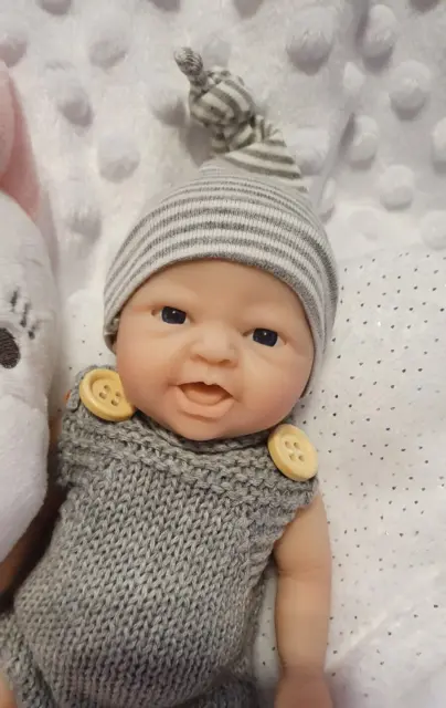 7" Micro Preemie Full Body Silicone baby Doll "Henry" Lifelike Mini Reborn Doll