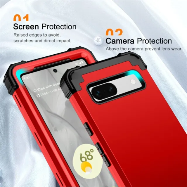 For Google Pixel 7A 6A 7 6 Pro 5A 4A 3A XL Case Shockproof Heavy Duty Hard Cover 3