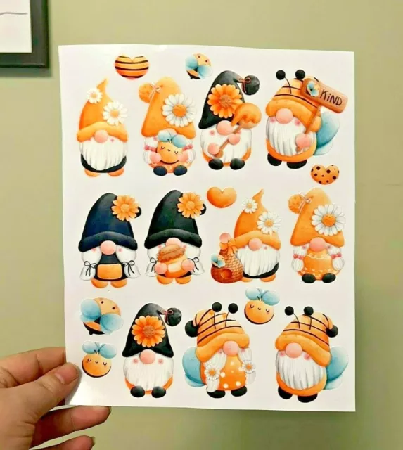 Foglio adesivo gnomo/gonk ape o ferro su foglio per festa della mamma, Pasqua. molla