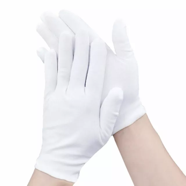 Cotton Coin Gloves, 6 Pairs, Unbleached 100% Cotton - XL Size Best for Men