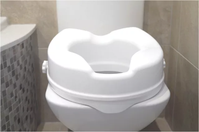 Heavy Duty Raised High Elevated Toilet Seat Aid Without Lid - 2'', 4'', 6''
