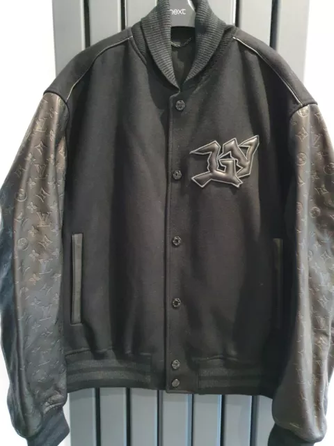 NEW Louis Vuitton Monogram Admiral Leather Jacket 1A5Q6C Size 50