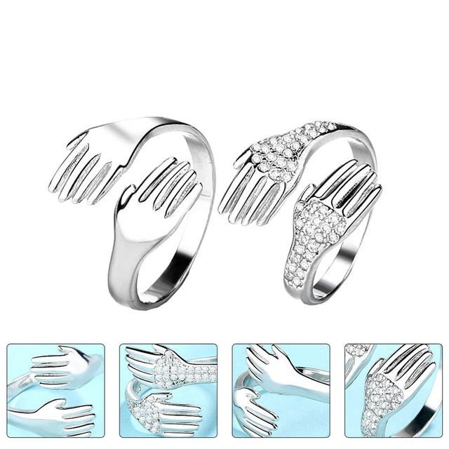 anneau de jointure de couple bague étreindre bijoux déclaration mariage hug