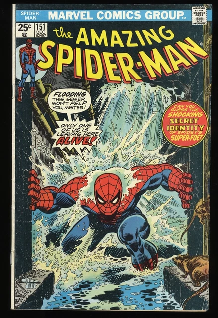 Amazing Spider-Man #151 FN/VF 7.0 Classic Cover! Death of Clone!  Marvel 1975