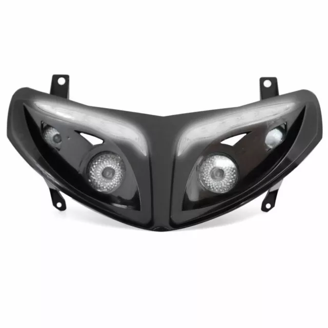 Double optique replay rr8 pour peugeot 50 speedfight-ii noir avec leds blanches